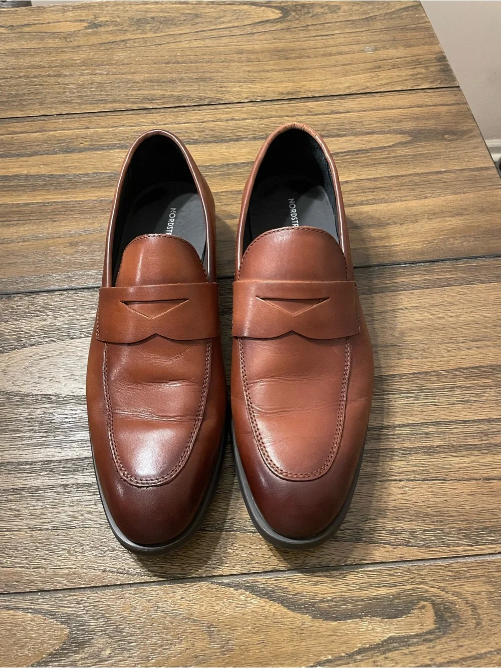 NORDSTROM Edward Comfortable Penny Brown Leather Loafers Men's Size 9.5 Classic
